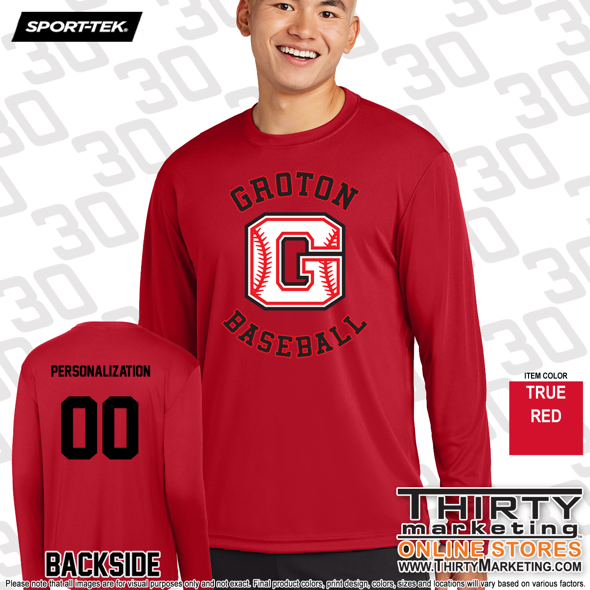 Groton Little League Performance Long Sleeve T-Shirt