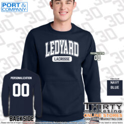 Alternative view of LHS Boys Lacrosse Pocket Crewneck Sweatshirt