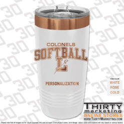 Alternative view of LHS Softball 20oz Engraved Ringneck Tumbler