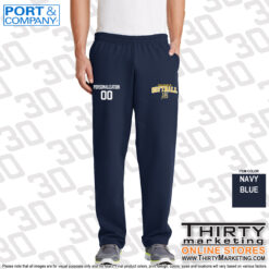 LHS Softball Open-Bottom Sweatpants with Pockets