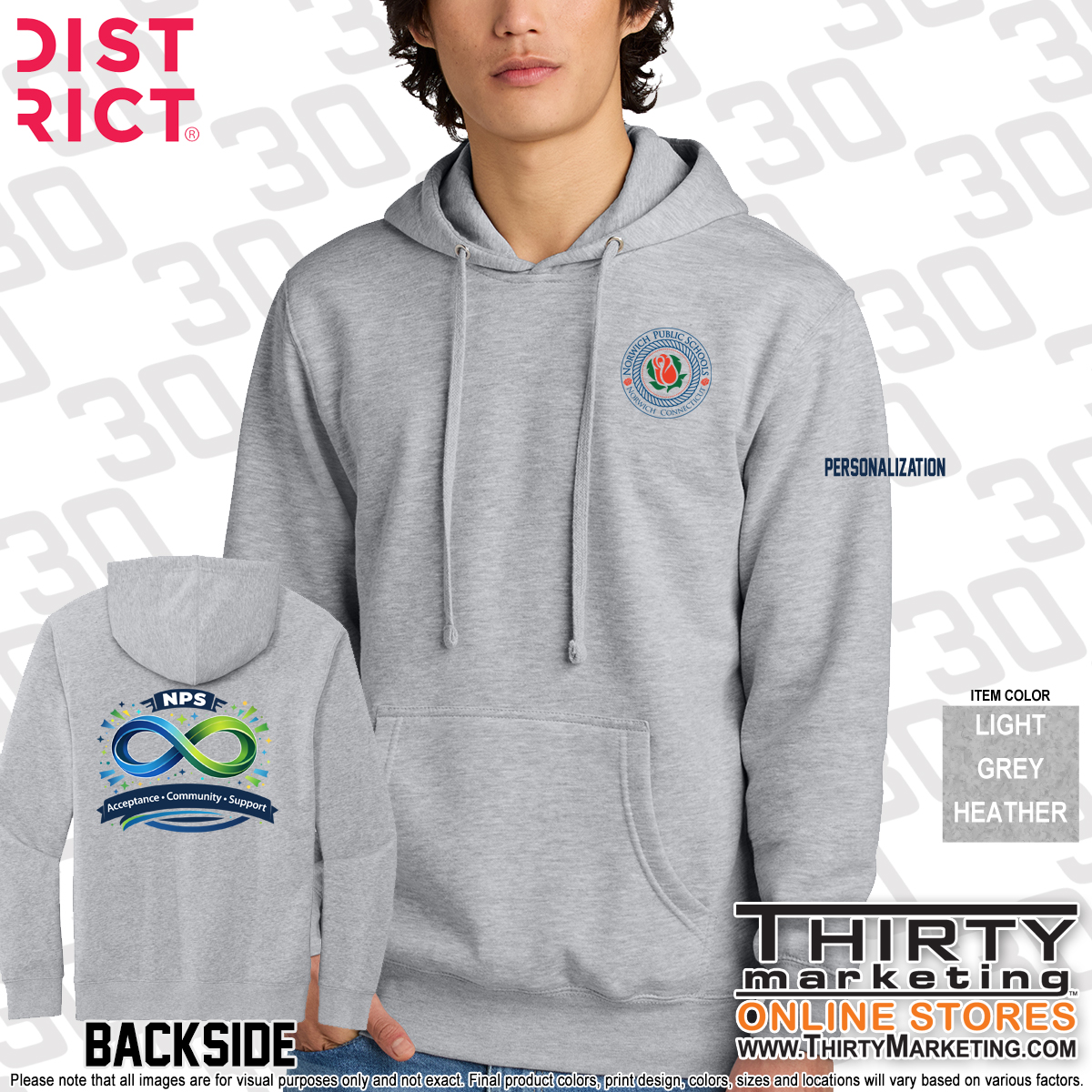 NPS Autism Fleece Hoodie - Image 2