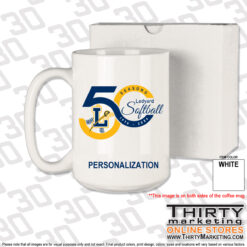 LHS Softball 50 Seasons 15oz Coffee Mug