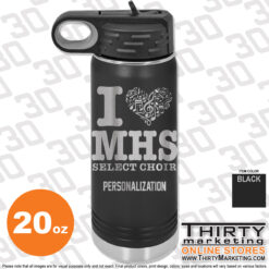 Malverne Select Choir 20oz Water Bottle