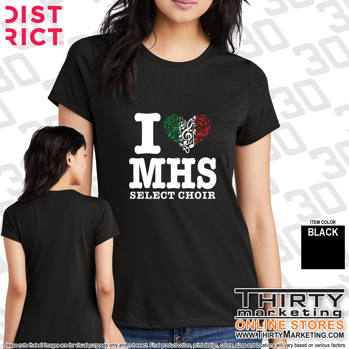 Malverne Select Choir District® Perfect Tri® Tee - Image 2