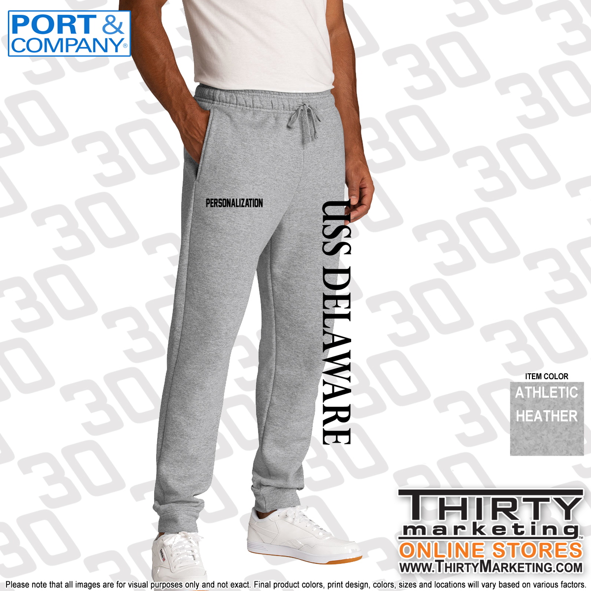 USS Delaware FRG Fleece Joggers - Image 2
