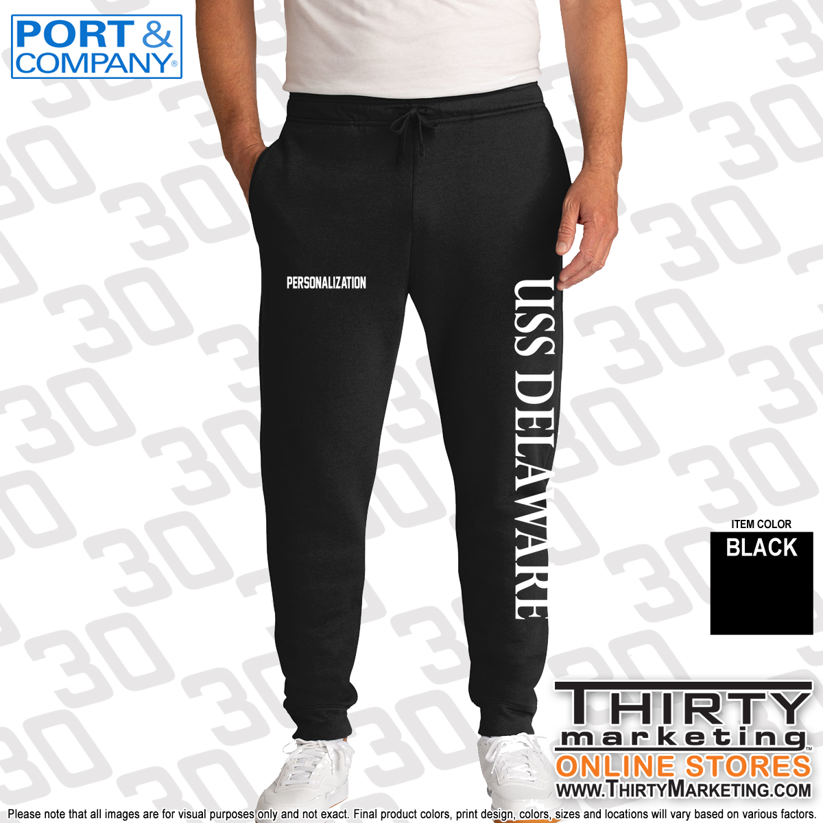 USS Delaware FRG Fleece Joggers - Image 3