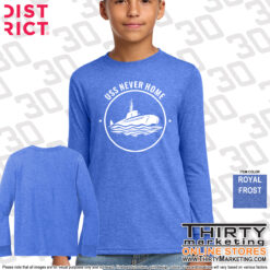Alternative view of USS Texas FRG Never Home Youth District Long Sleeve Tee