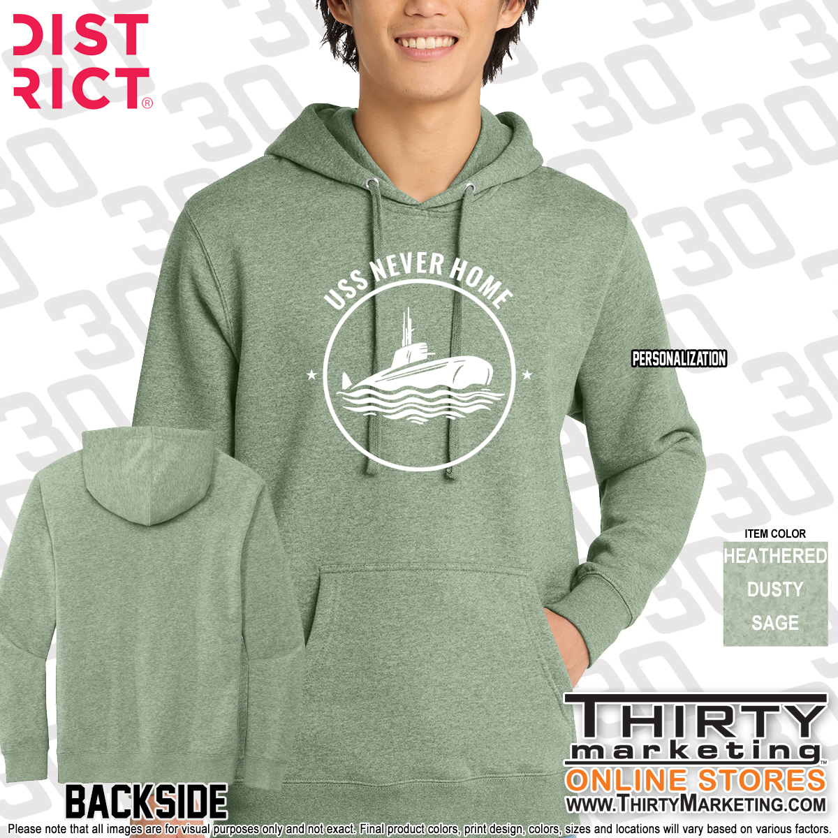 USS Texas FRG Never Home Fleece Hoodie