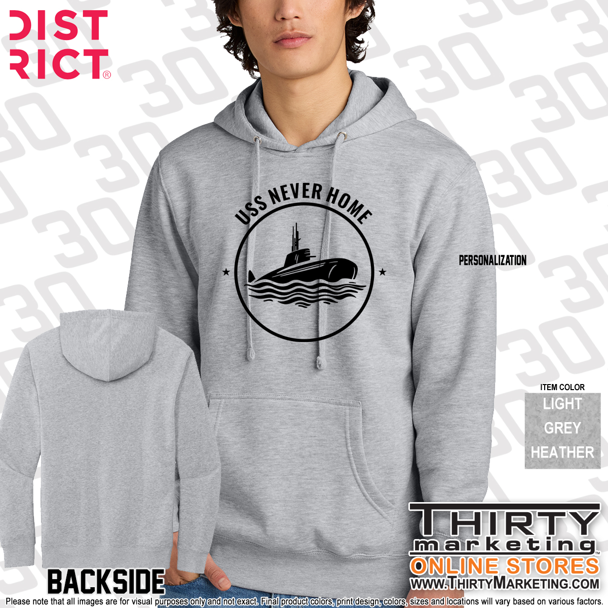 USS Texas FRG Never Home Fleece Hoodie - Image 9