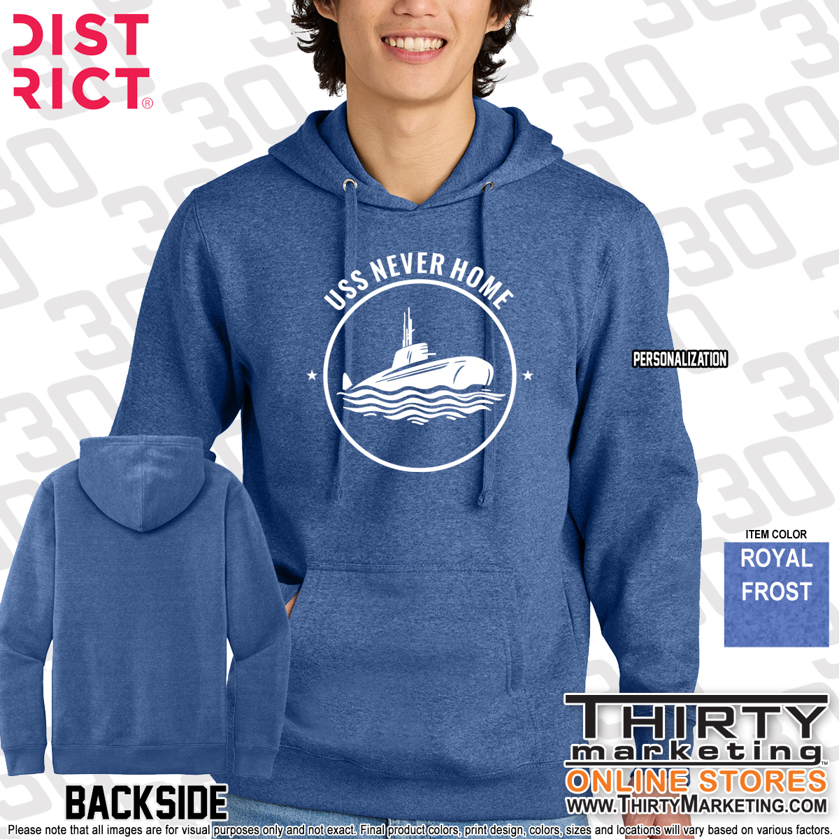 USS Texas FRG Never Home Fleece Hoodie - Image 11