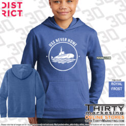 Alternative view of USS Texas FRG Never Home Youth Fleece Hoodie