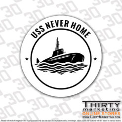 USS Texas FRG Never Home Decal