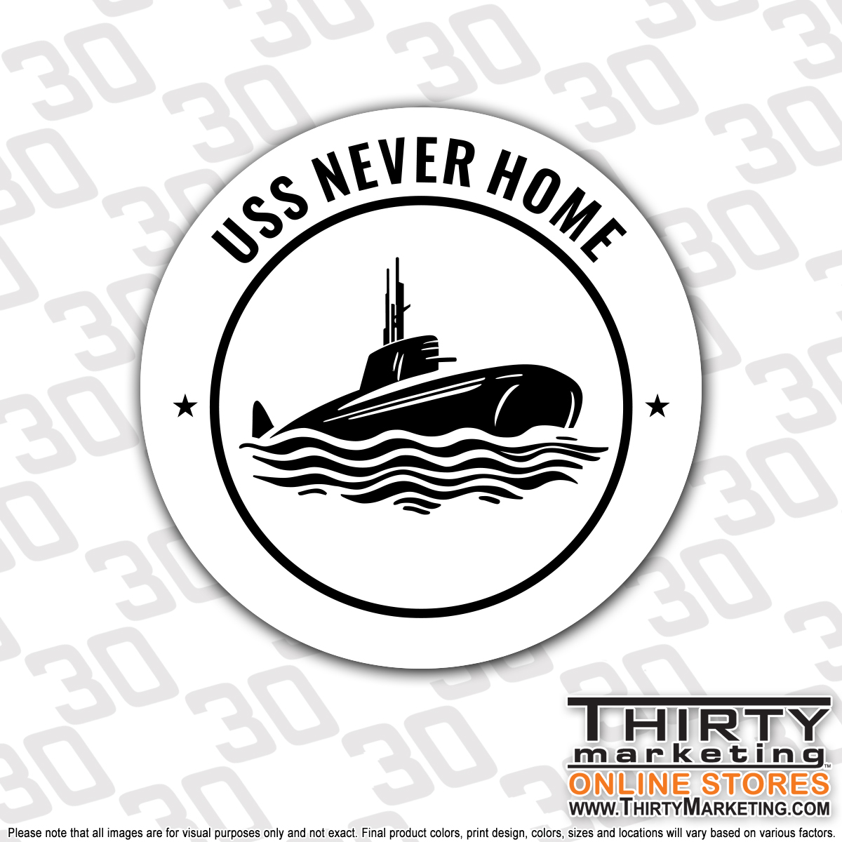 USS Texas FRG Never Home Decal