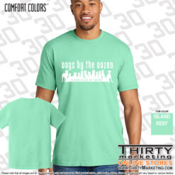 Alternative view of Dogs By The Dozen Heavyweight Ring Spun Tee
