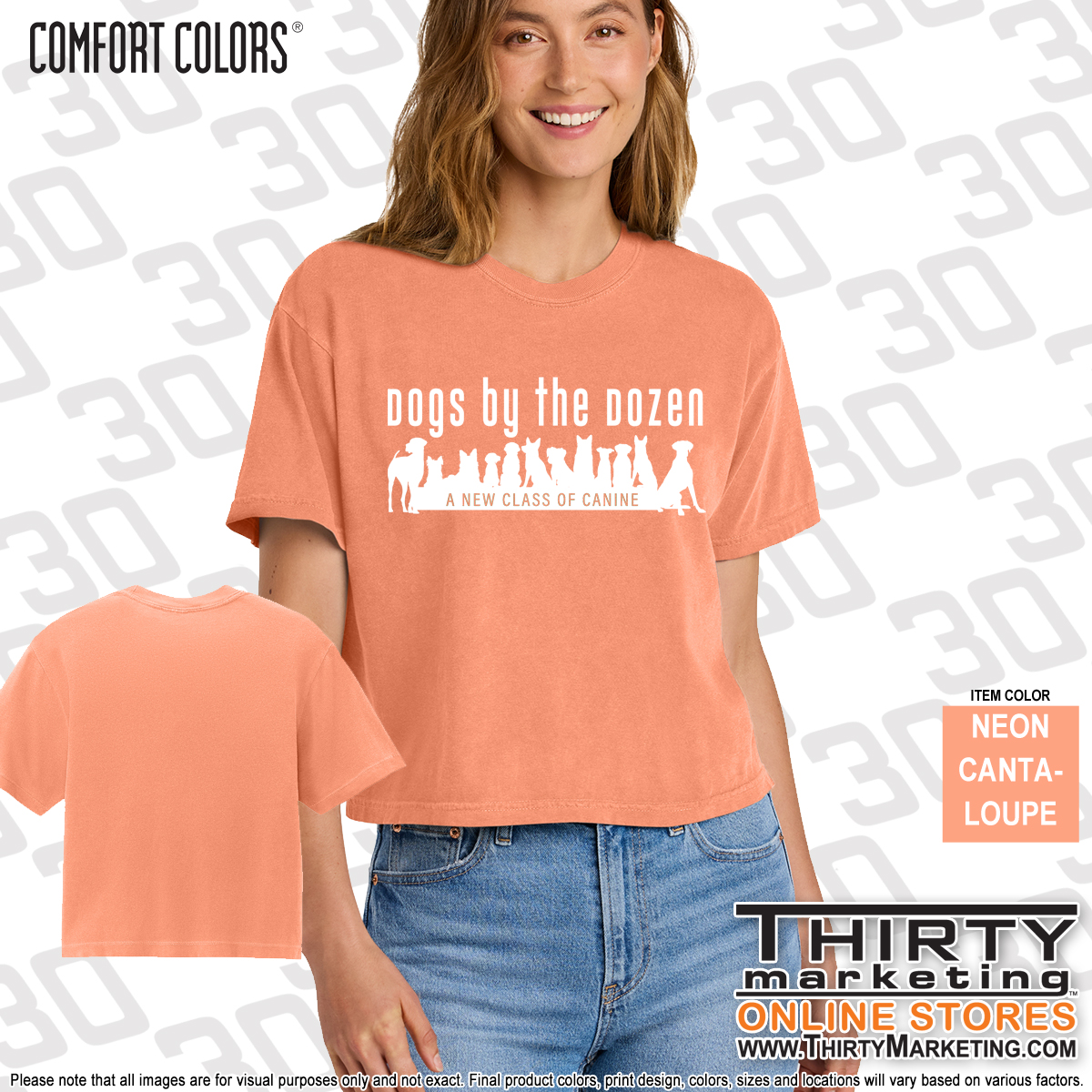 Dogs By The Dozen Women’s Heavyweight Boxy Tee - Image 2