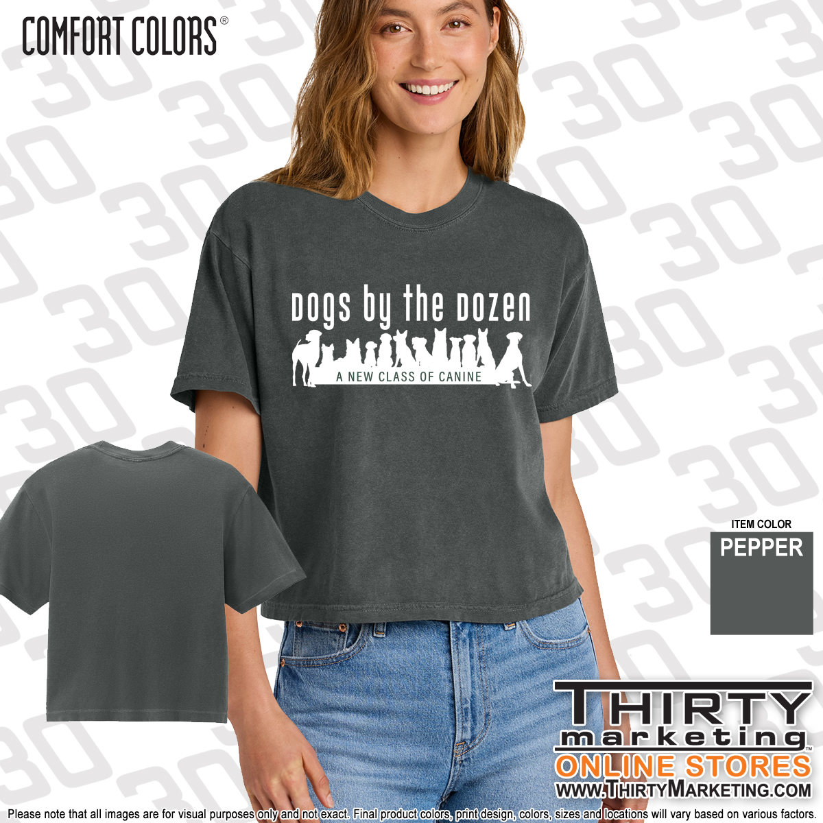 Dogs By The Dozen Women’s Heavyweight Boxy Tee - Image 4