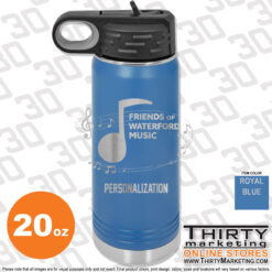 Alternative view of Friends of Waterford Music Engraved 20oz Water Bottle