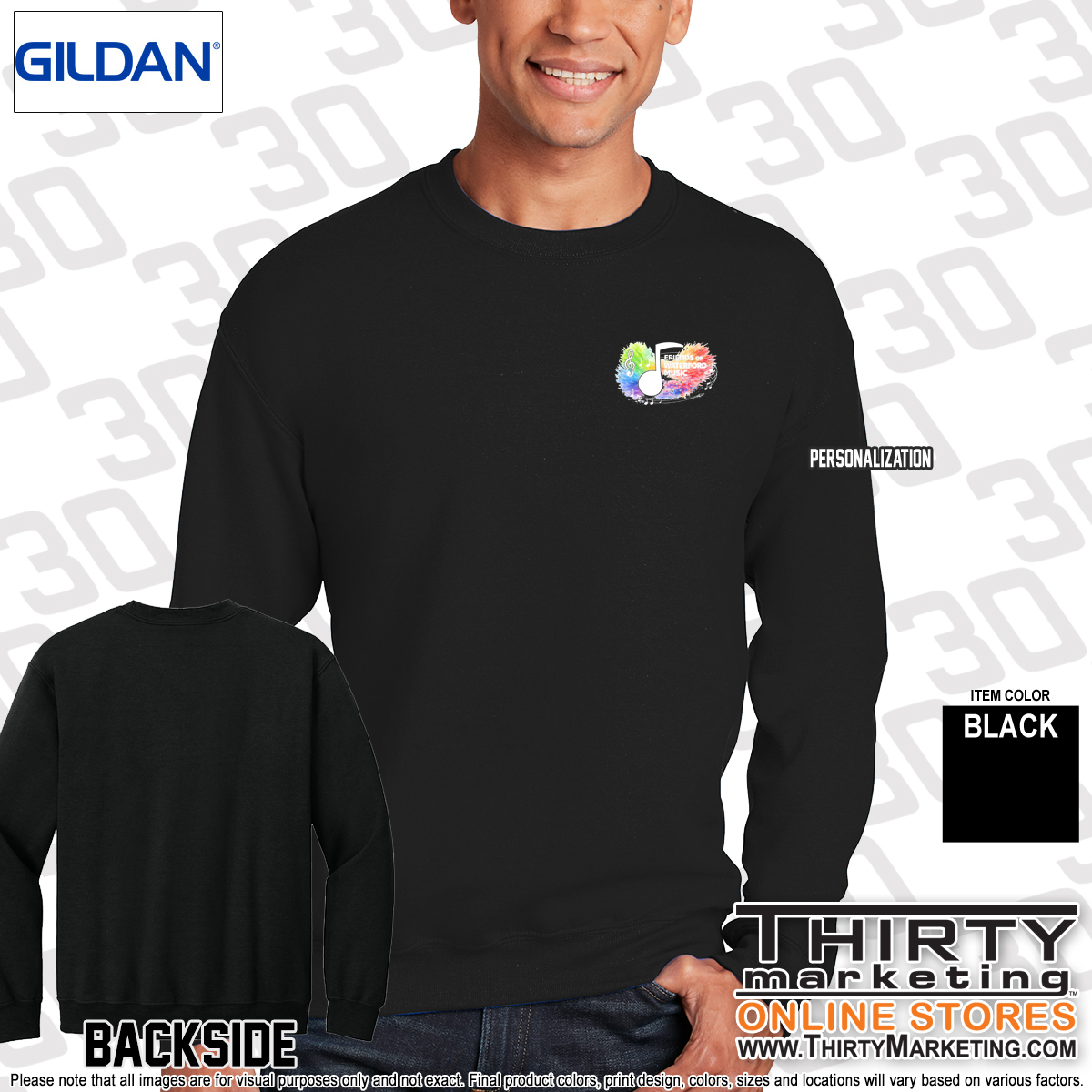Friends of Waterford Music Crewneck Sweatshirt - Image 3