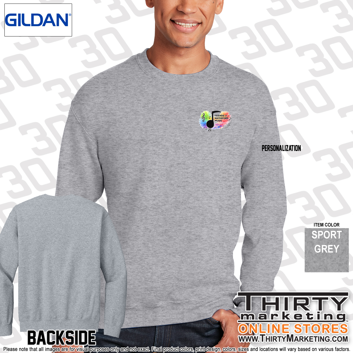 Friends of Waterford Music Crewneck Sweatshirt - Image 4