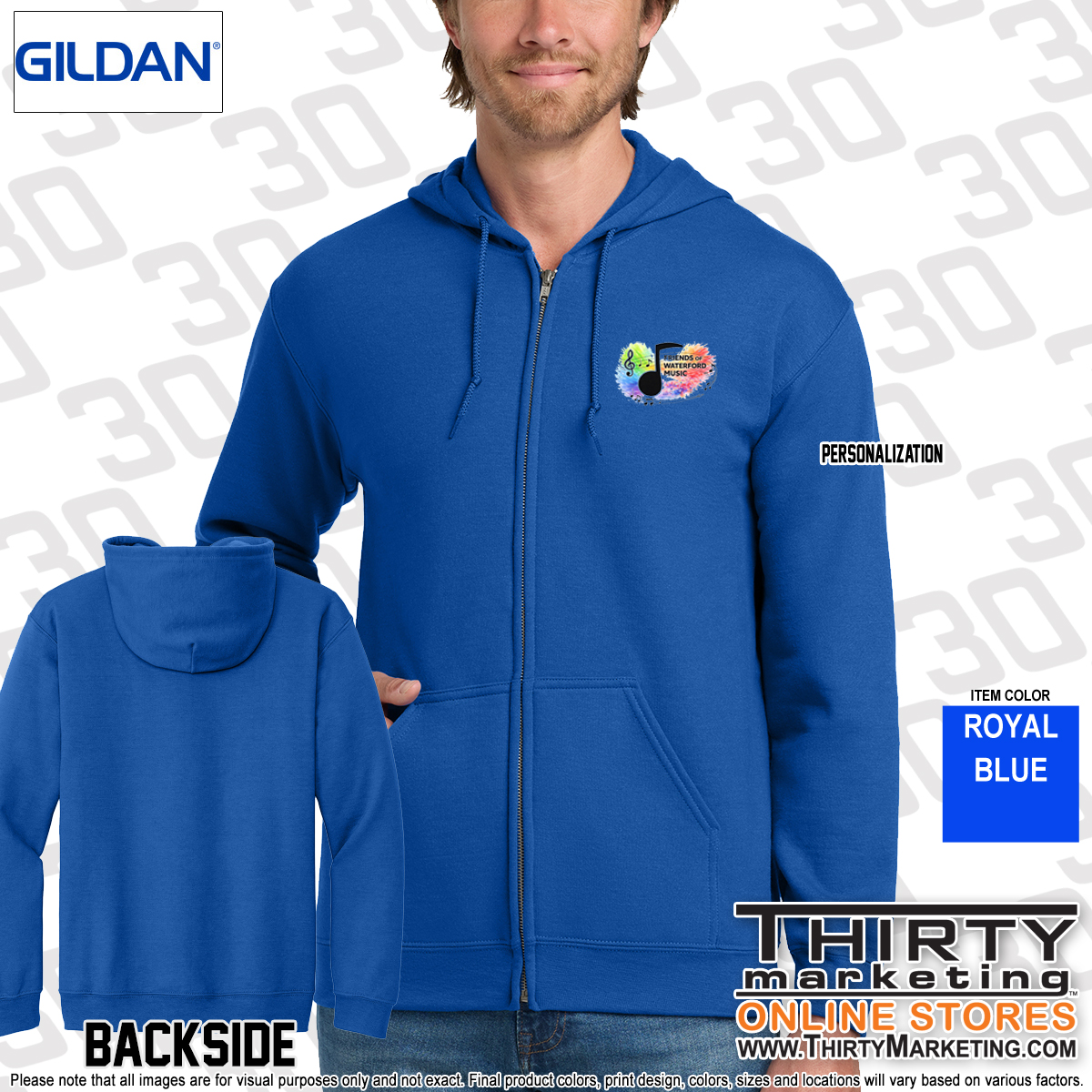 Friends of Waterford Music Zip Hoodie - Image 2