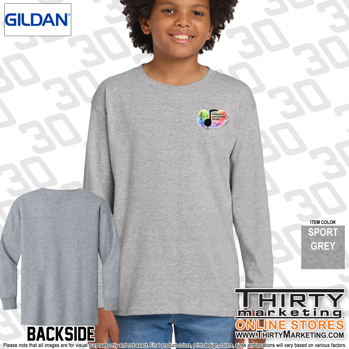 Friends of Waterford Music Cotton Long Sleeve Tee - Image 3